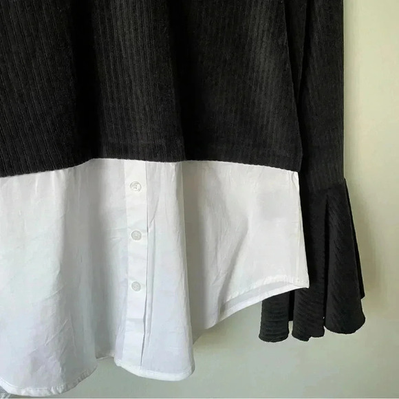 Anthropologie | Meadow Rue Velvet Bell Sleeve Top - Picture 6 of 9